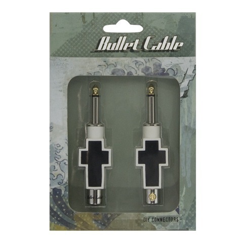 Bullet Cable Plugit - Musta/Valko Risti - Suora/Suora